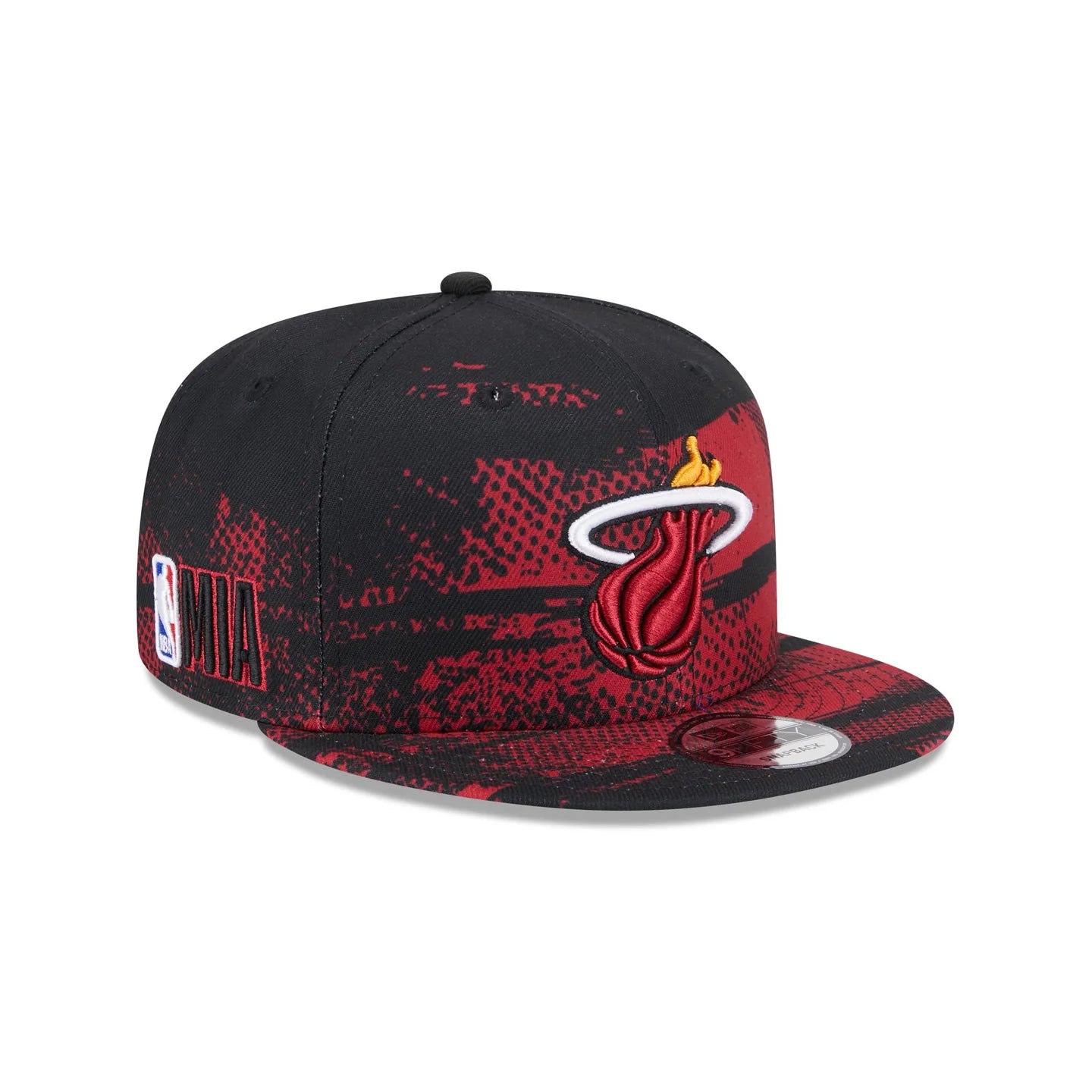 Miami Heat Hat - Black Red NBA 2024 Tip Off 9Fifty Snapback Cap - New Era